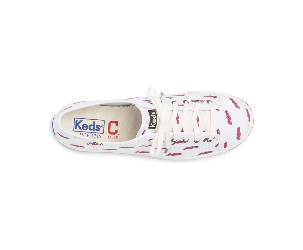 Zapatillas Keds Mujer Blancas/Rojas - Kickstart Mlb® - 471-BZFPXQ